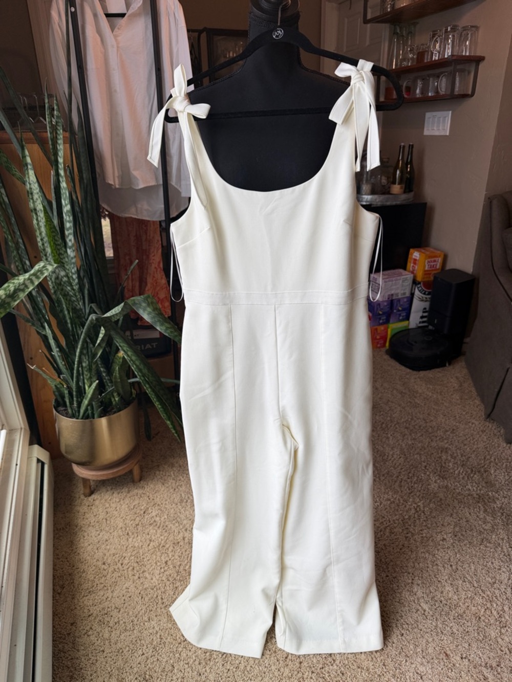 Likely Cream Tie-Shoulder Jumpsuit